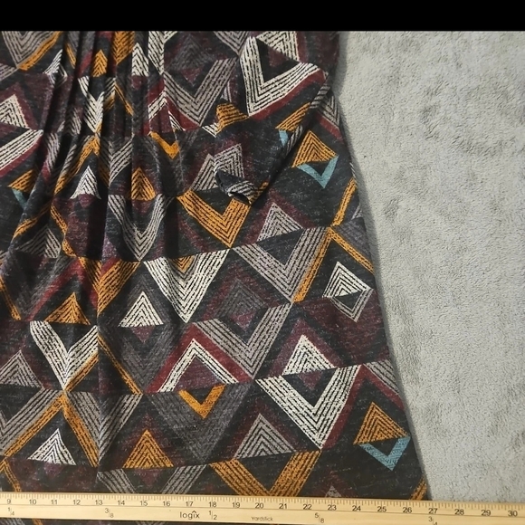 Perceptions New York Dress XL•Multicolor Geometric Scoop Neck 3/4 Sleeve Retro - Picture 11 of 16